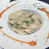 Truffle raviolii  at La Terrazza in Valencia