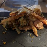 Tempura veggies  at Peso Neto in Bilbao