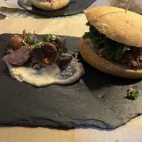 Quinoa burger  at Peso Neto in Bilbao