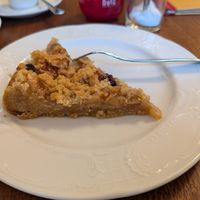 Vegan apple raisin walnut cake at Deicheck Café in Sankt Peter-ording