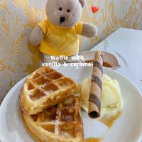 Waffle  at Flourish Cafe 繁荣素食咖啡厅 in West Singapore