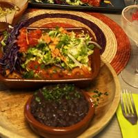 Veganised enchiladas   at Sabor Sabor in Rotterdam
