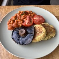 Potato cakes with vegetables and beans   at The Hungry Gull in Isle Of Skye