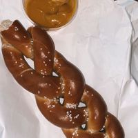 vegan pretzel and dipping sauce  at IKEA in Orlando