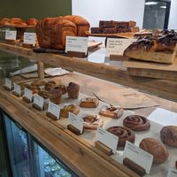 Bakery display at Docker Bakery in Folkestone