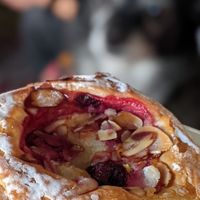Cherry almond Danish at Docker Bakery in Folkestone