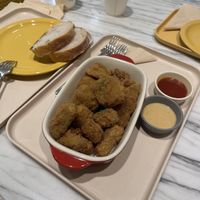 Fried vegan chicken!  at Vegan Veganing in Seoul