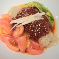 Vegan Bibim Naengmyeon 비건비빔냉면 #Veganuary at North Korean Restaurant ChinChin 북녘식당친친 in Seoul