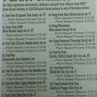 Menu at Zaap Thai Street Food - Headingley in Leeds