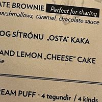 Strawberry and lemon cheesecake  at Sæta Svínið Gastropub in Reykjavik