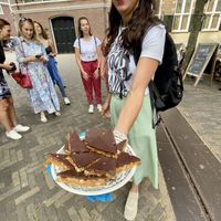 Who doesn’t like chocolate and Snickers? Not me..  at Vegan Food Tour Utrecht in Utrecht