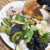Vegetarian Quiche + Salad Plate 🥗  at The Parrett Deli & Dine in Langport
