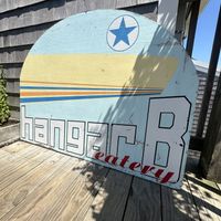 Signage  at Hangar B Eatery in Chatham