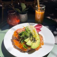 Open sandwich with vegan carrot 'salmon’  at First Eet in Arnhem