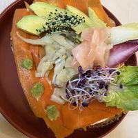 Carrot salmon sandwich   at First Eet in Arnhem