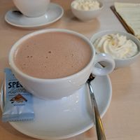 Plant-based hot chocolate at First Eet in Arnhem