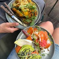 Broodje kip mango en broodje zalm at First Eet in Arnhem