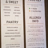 Menu key  at Sunbird Cape Cod in Orleans