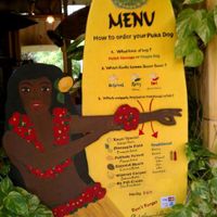Menu at Puka Dog in Koloa