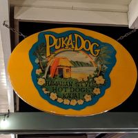 Signage at Puka Dog in Koloa