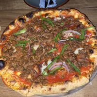 supreme pizza  at Pizza Papi in Tulum