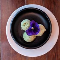 Honeydew basil sorbet at Havana in Bar Harbor