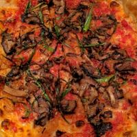Funghi pizza at Freesoulcaffe in Tustin