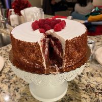 Red Velvet Berry Cake. #Veganuary at Freesoulcaffe in Tustin