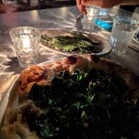 Green beans & Brussels sprouts pizza at Freesoulcaffe in Tustin