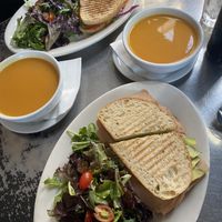 Smoked Ham, Panini Frittata, Butternut Squash Soup  at Freesoulcaffe in Tustin