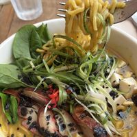 The noodle is au dente, which is how I like my pasta. Also love the fresh vegetables, and great tasty curry soup base. Highly recommended!   at Freesoulcaffe in Tustin