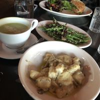 Creamy gnocchi, green beans, and panini poulet at Freesoulcaffe in Tustin