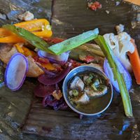Vegan tamal (very yummy!) at Castro's in Honolulu