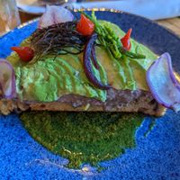 Avocado toast (very yummy!) at Castro's in Honolulu