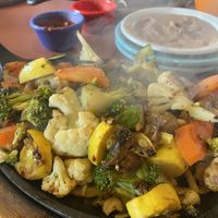 Veggie fajitas - specify vegan friendly  at Azteca Mexican in Burien