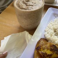 Horchata drink. (They add sesame which is different but still good)  at Café MAM in Carolina