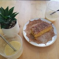 The last of our drinks with the carrot cake at Café MAM in Carolina