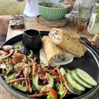 Blackened tempeh wrap  at Sayavegan in Kuta