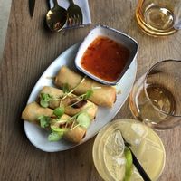 Vegan spring rolls and lemonade ✨  at Kiin Kiin Aarhus in Aarhus