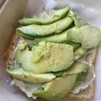 Avocado toast with cashew butter   at The Juicery in Salem