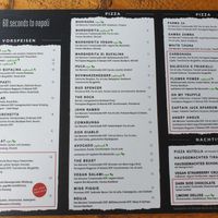 Speisekarte at 60 Seconds to Napoli in Essen