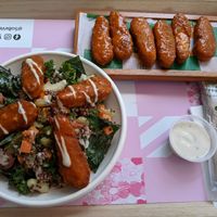 Buffalo Bowl with extra tenders at SoBe Vegan in Miami Beach