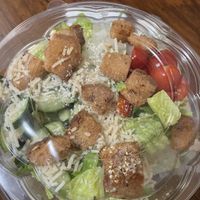 Mediterranean salad, to go   at SoBe Vegan in Miami Beach