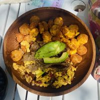 Sausage and egg breakfast  at SoBe Vegan in Miami Beach