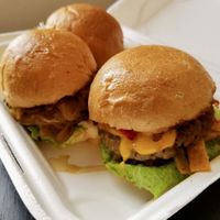 Sliders..these were delicious!   at SoBe Vegan in Miami Beach