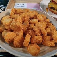 Tater tots (huge portion size!) at SoBe Vegan in Miami Beach