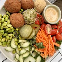 Mediterranean bowl  at SoBe Vegan in Miami Beach