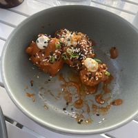 Buffalo cauliflower bites   at SoBe Vegan in Miami Beach