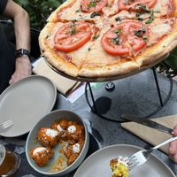 Flatbread napoletano and Buffalo cauliflower   at SoBe Vegan in Miami Beach