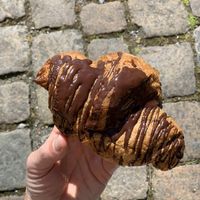 Chocolate croissant   at Landbageriet - Naturbageriet in Copenhagen
